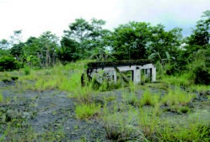 ムラピ山の噴火により埋まった家